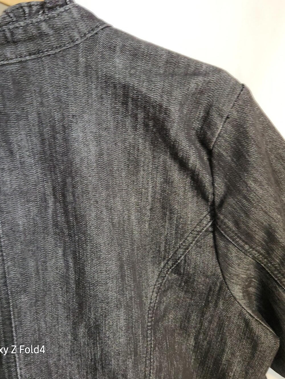 CJ Banks Metallic Black Ruffle-Trim Jacket - Picture 7 of 9